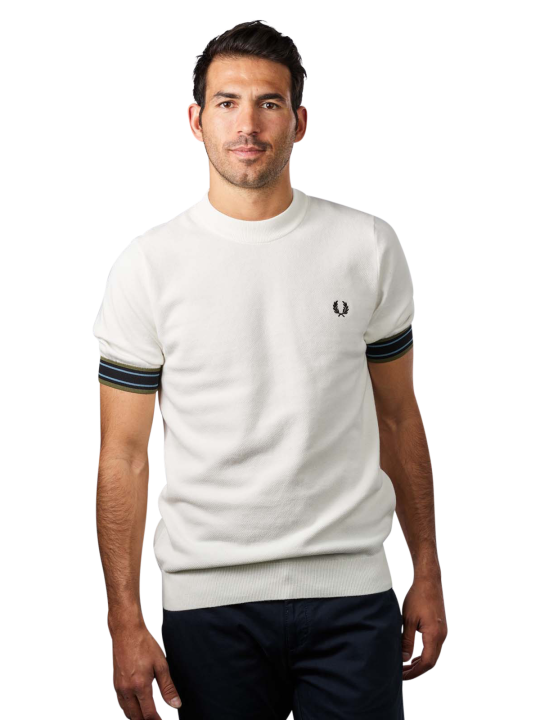 Fred Perry Striped Cuff Knitted T-Shirt Herren T-Shirt
