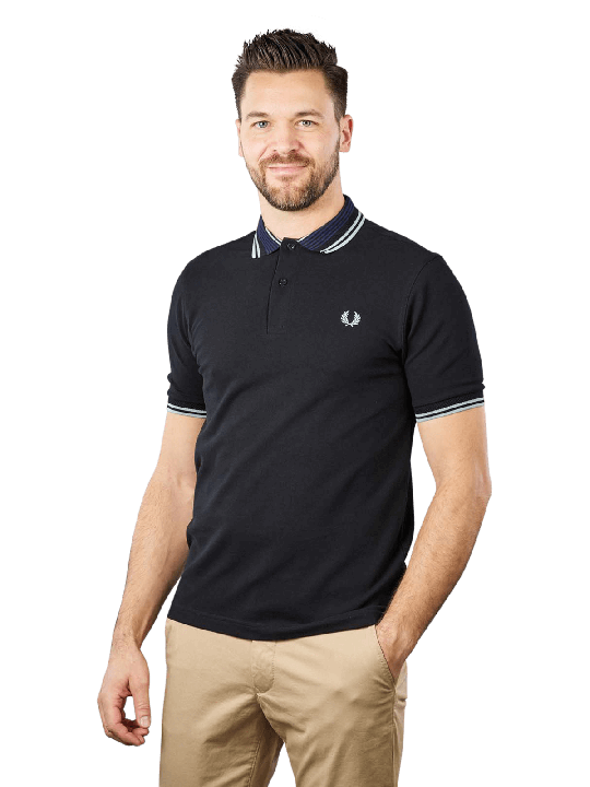 Fred Perry Striped Collar Polo Short Sleeve Chemise Polo Homme