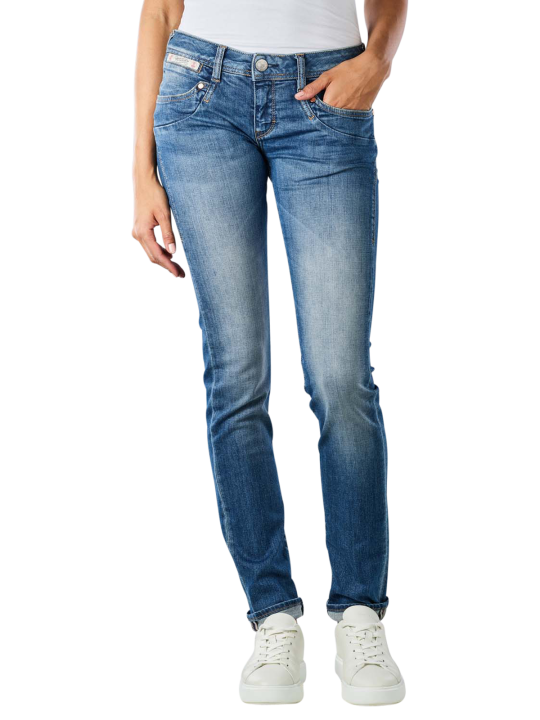 Herrlicher Piper Organic Denim Jeans Low Slim Fit Damen Jeans