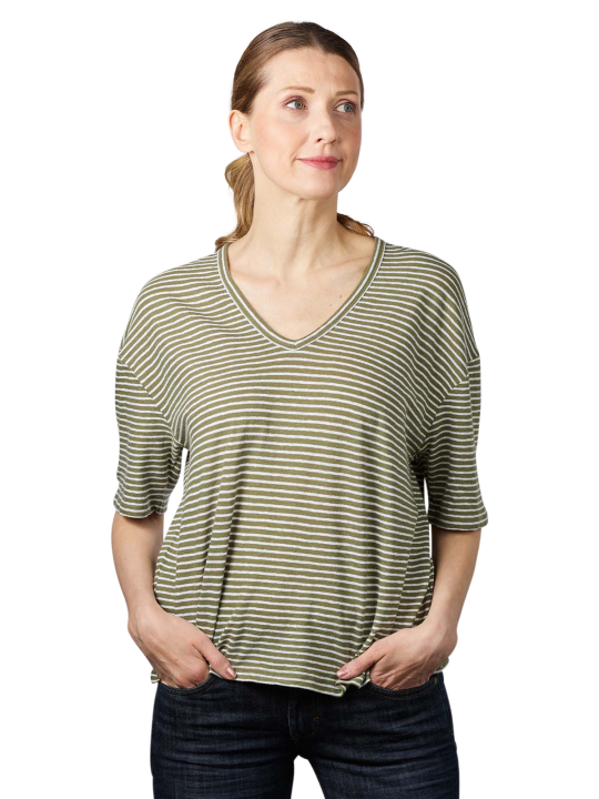 Marc O'Polo Striped T-Shirt V-Neck Damen T-Shirt