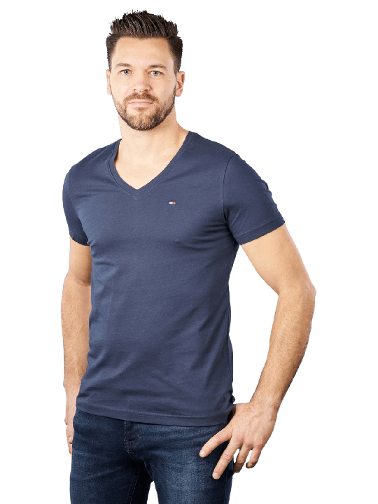 Tommy Jeans Jersey T-Shirt V-Neck Men's T-Shirt