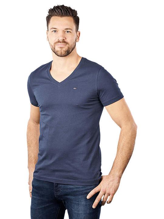 Tommy Jeans Jersey T-Shirt V-Neck Herren T-Shirt