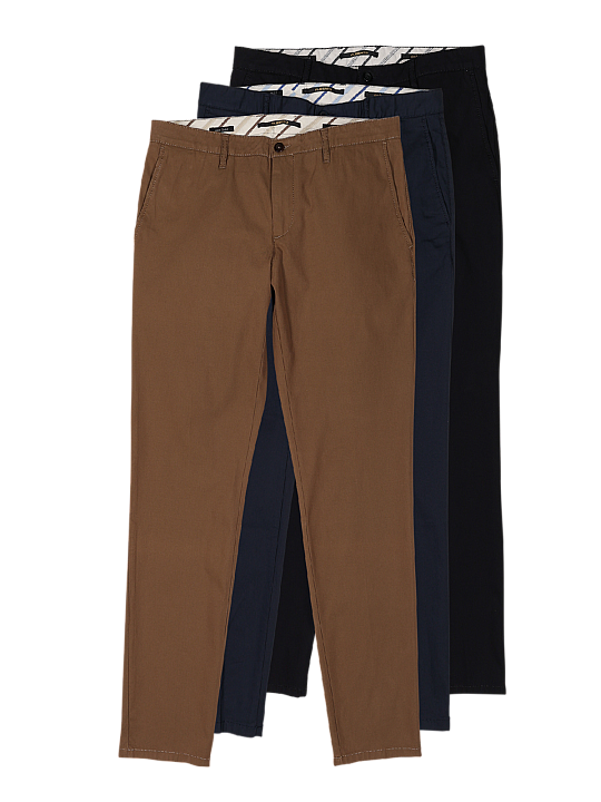 Alberto Rob Chino Slim Fit 3-Pack Herren Hose