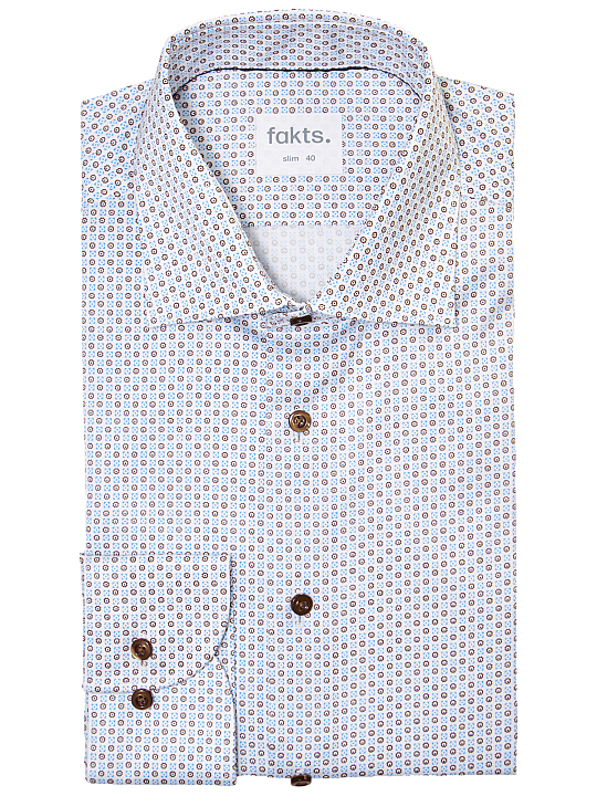 Fakts Shirt Slim Fit Busy Herren Hemd