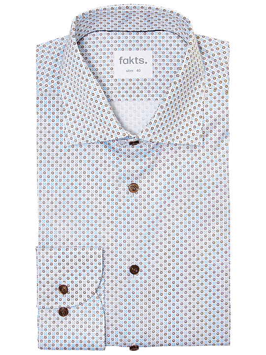 Fakts Shirt Modern Fit Busy Herren Hemd