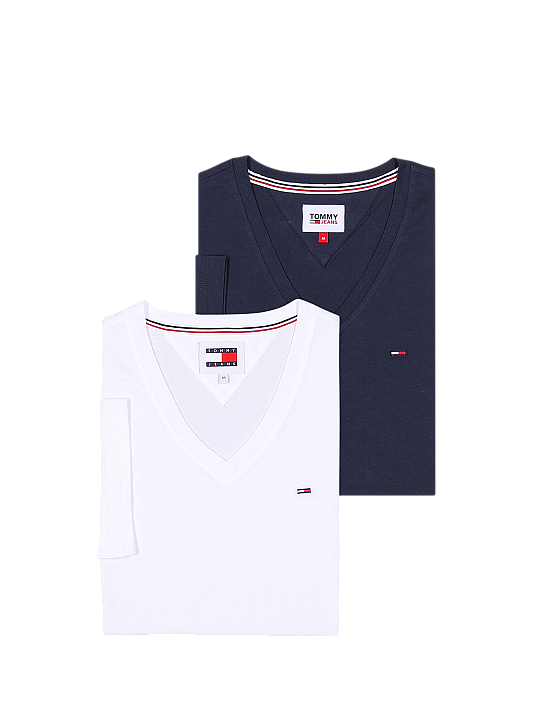 Tommy Jeans Jersey T-Shirt V-Neck 2-Pack Herren T-Shirt