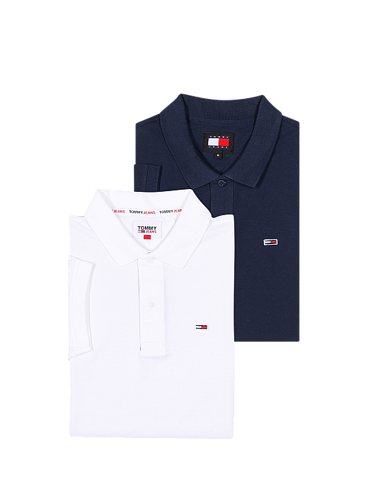 Tommy Jeans Placket Polo Slim Fit 2-Pack Herren Polo Shirt