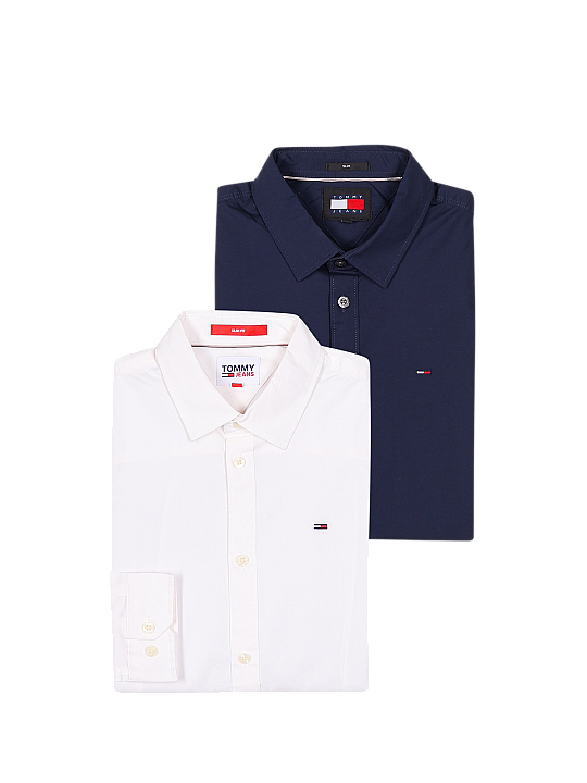 Tommy Jeans Original Stretch Shirt 2-Pack Herren Hemd