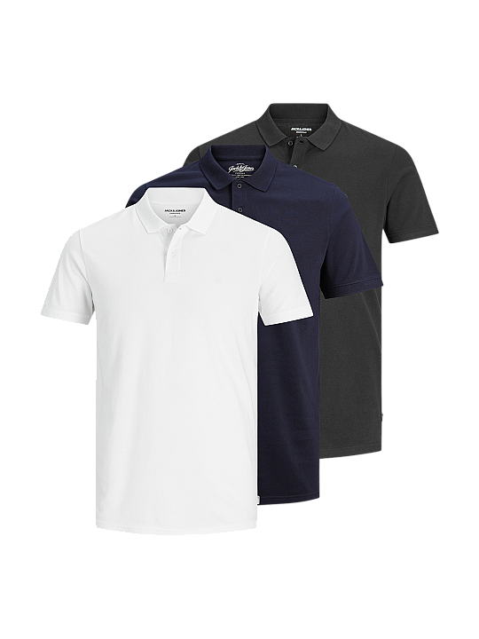 Jack & Jones Basic Polo Shirt 3-Pack Herren Polo Shirt