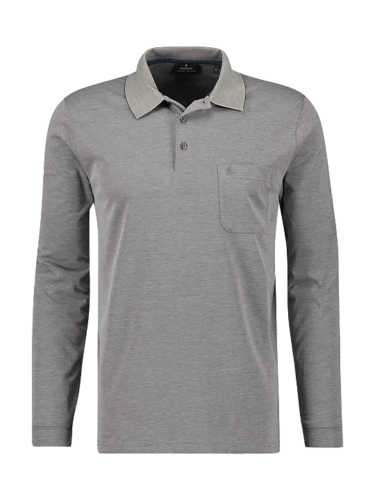 Ragman Polo LS Regular Fit Longsleeve Soft Knit Chemise Polo Homme