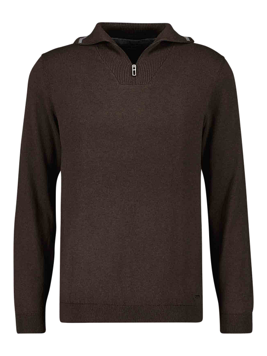 Ragman Zip Pullover Mock Neck Kashmir Men's Sweater