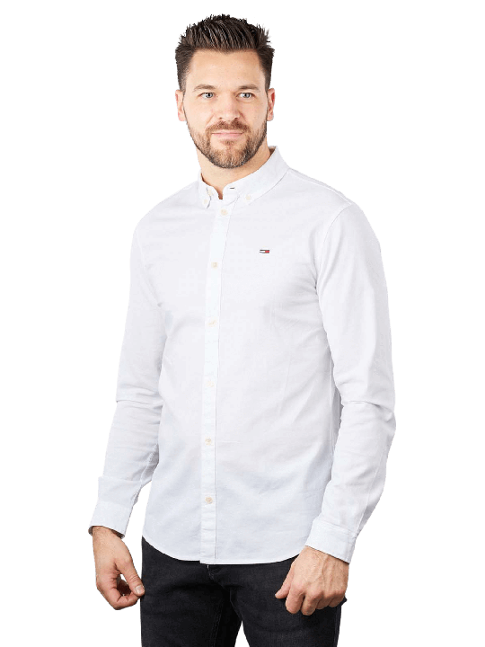 Tommy Jeans Slim Strech Oxford Shirt Button Down Chemise Homme