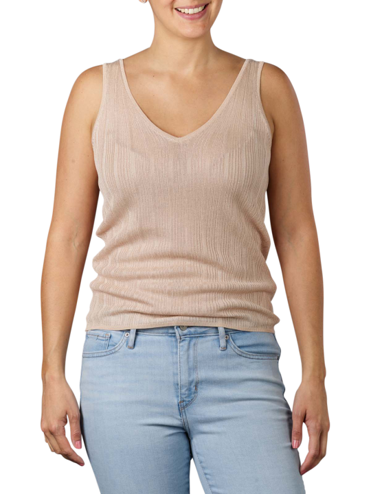 Yaya Knitted Shinny Tank Top Damen T-Shirt