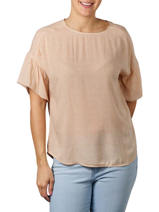 Yaya Printed Top Ruffled Sleeve Damen T-Shirt