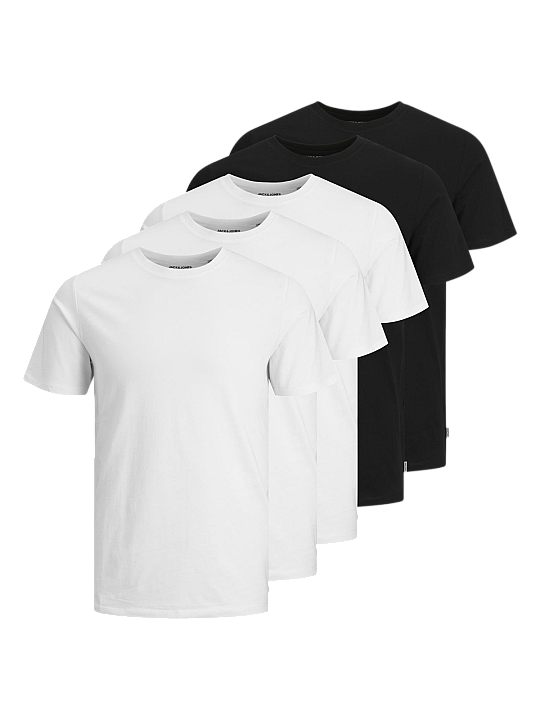 Jack & Jones Tee SS O-Neck 5-Pack Herren T-Shirt