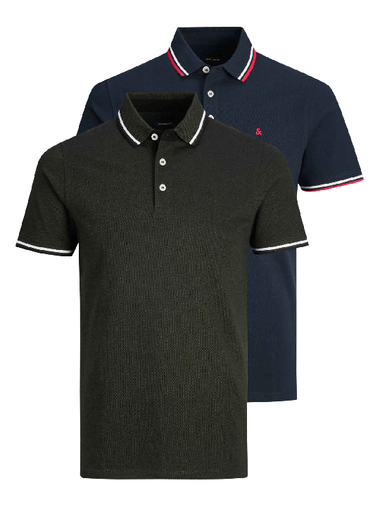 Jack & Jones Paulos Polo SS 2 Pack Chemise Polo Homme