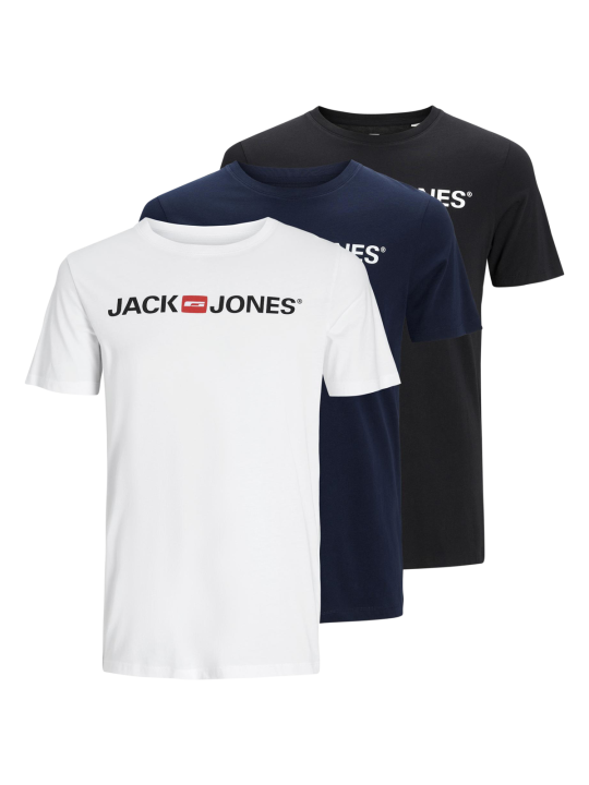 Jack & Jones Tee SS Crew Neck 3 Pack Herren T-Shirt