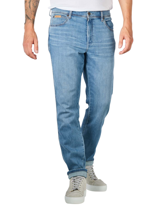 Wrangler Texas Slim Jeans Straight Fit Jeans Homme