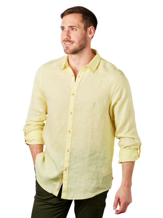 Scotch & Soda Linen Shirt Long Sleeve Men's Shirt