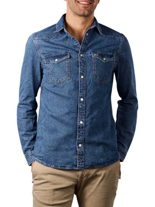 Tommy Jeans Western Denim Shirt Herren Hemd
