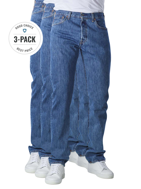 Levi's 501 Jeans Straight Fit 3-Pack Jeans Homme