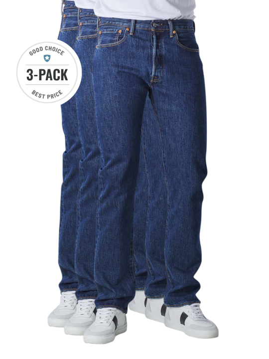 Levi's 501 Jeans Straight Fit 3-Pack Herren Jeans