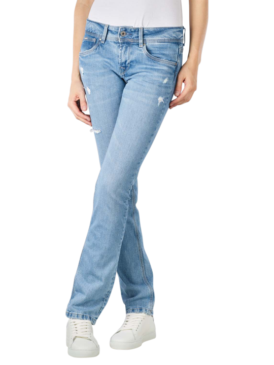 Pepe Jeans Saturn Straight Fit Destroyed Jeans Femme