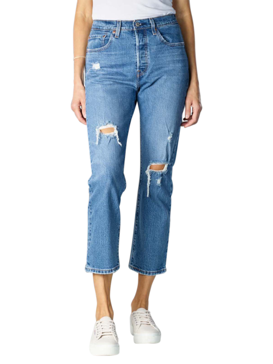 Levi's 501 Cropped Jeans Straight Fit Jeans Femme