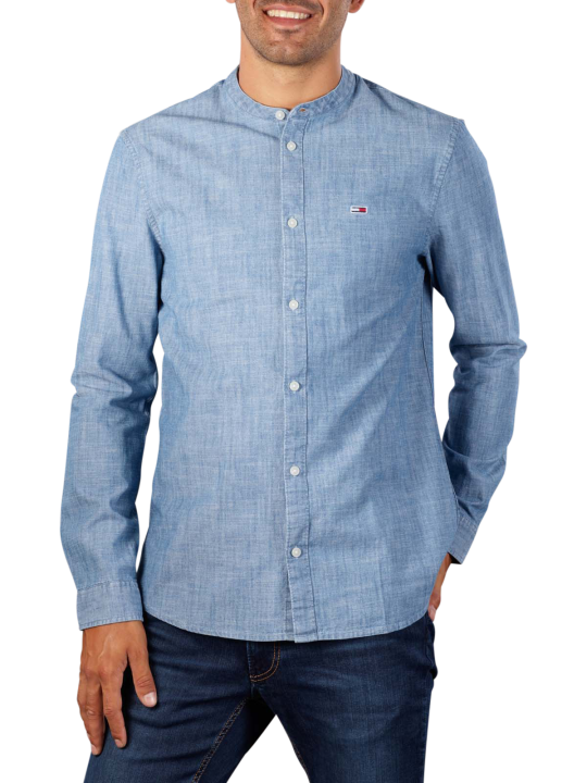 Tommy Jeans Chambray Mao Shirt Men's Shirt