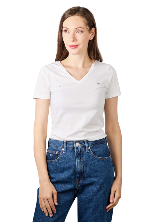 Tommy Jeans Skinny Strech T-Shirt V-Neck Damen T-Shirt