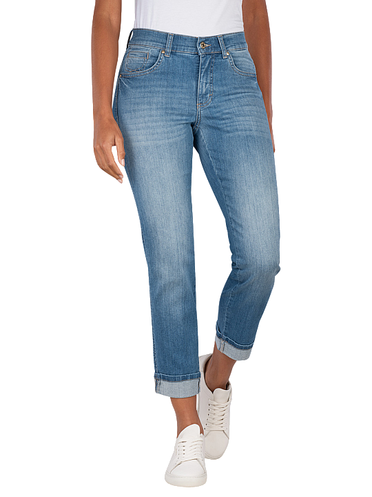 Angels Darleen Jeans Straight Fit Cropped Sportiv Denim Damen Jeans