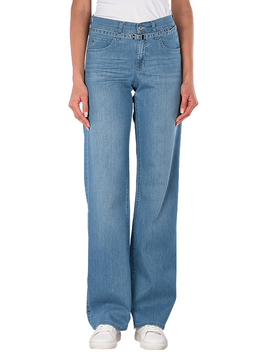 Angels Liz Belt Jeans Wide Leg Basic Denim Damen Jeans