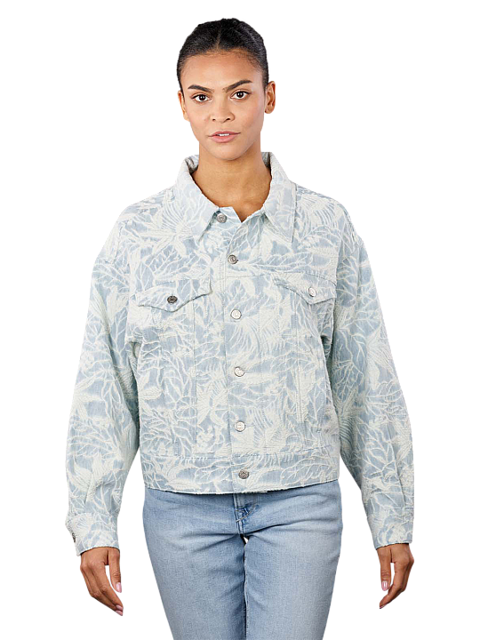 Boss Orange Denim Jacket Jacquard Pattern Damen Jacke