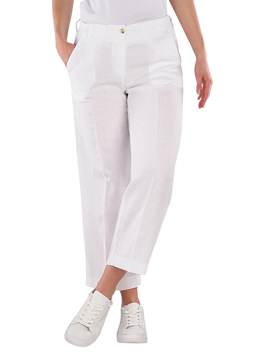 Brax Maine S 5-Pocket Pants Wide Leg Cropped Linen Damen Bluse