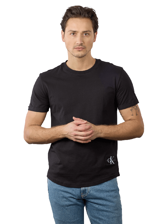 Calvin Klein Badge T-Shirt Turn Up Sleeve Herren T-Shirt