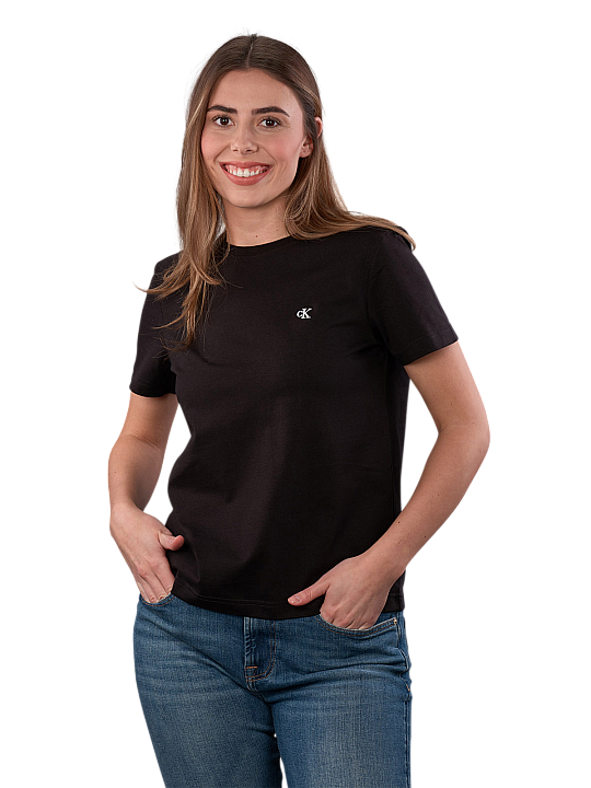 Calvin Klein Monogram T-Shirt Round Neck Damen T-Shirt