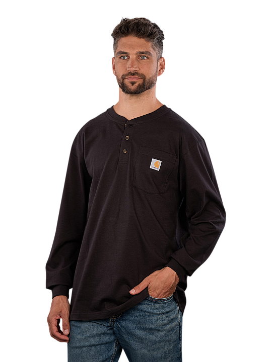 Carhartt Dearborn Henley T-Shirt Loose Fit Long Sleeve T-Shirt Homme