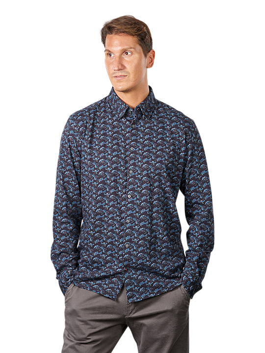 Cinque Long Sleeve Cispace L Shirt Flower Print Herren Hemd