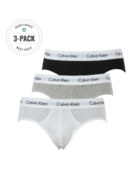 Calvin Klein Hip Brief Underpants 3 Pack Herren Unterwäsche