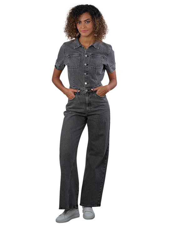 Dawn Denim Twitter Overall Minimal Strech Short Sleeve Damen Jeans