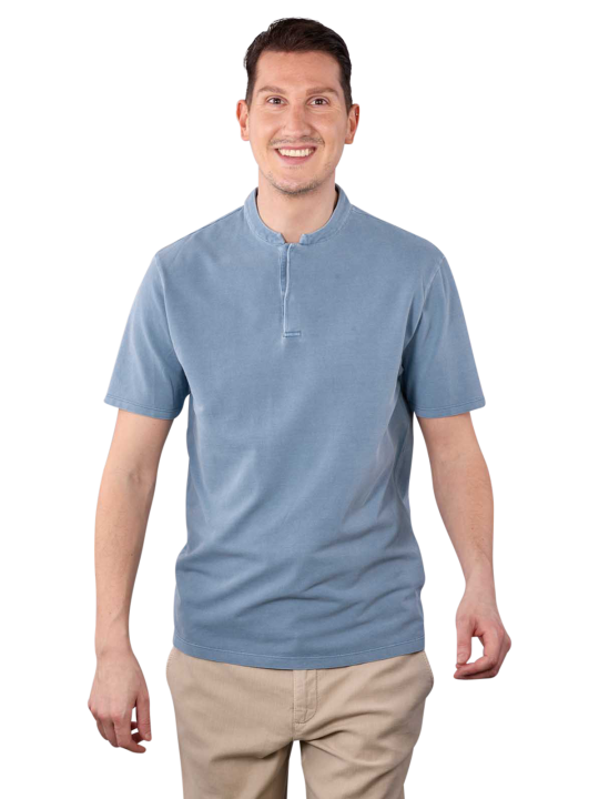 Drykorn Short Sleeve Polo Stand Up Collar Chemise Polo Homme
