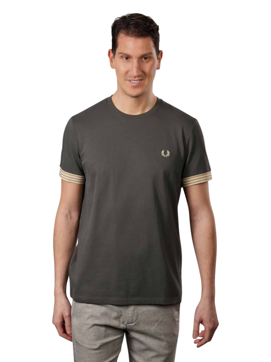 Fred Perry Striped Cuff T-Shirt Short Sleeve Herren T-Shirt