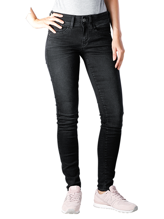 G-Star Lynn Jeans Skinny Fit Elto Nero Damen Jeans