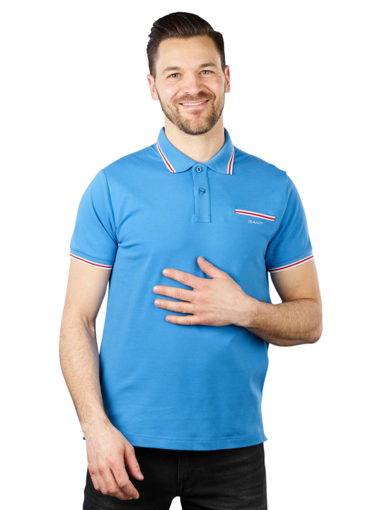 Gant 3 Color Tipping Polo Pique Herren Polo Shirt