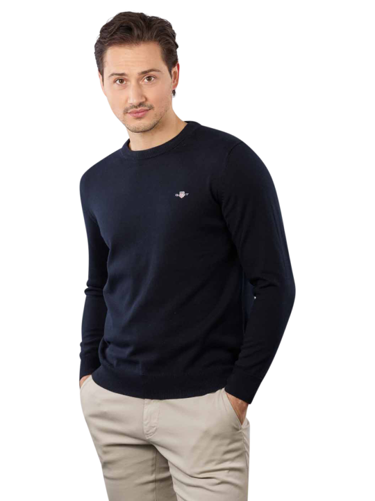 Gant Classic Cotton Pullover Crew Neck Pullover Homme