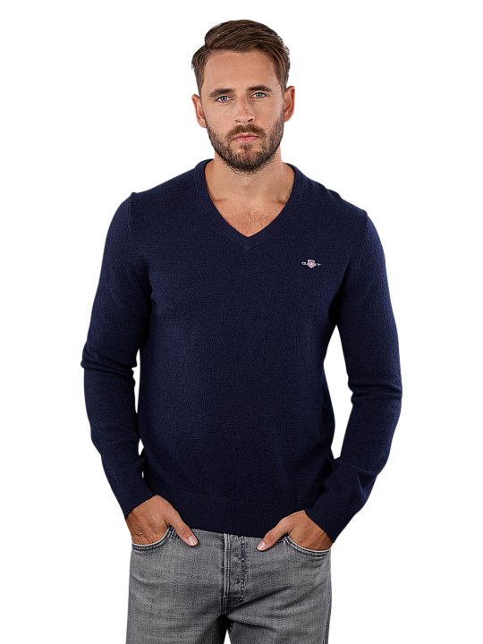 Gant Lambswool Pullover V-Neck Pullover Homme