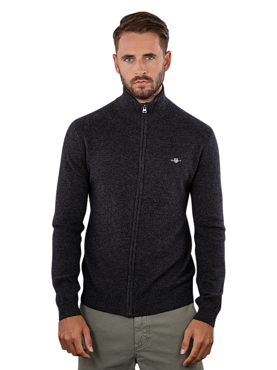 Gant Lambswool Zip Cardigan Herren Pullover