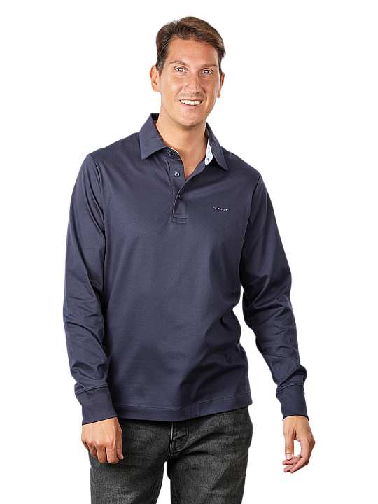 Gant Mererized Jersey Polo Long Sleeve Herren Polo Shirt