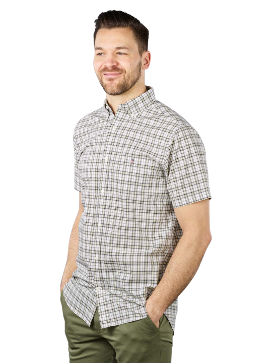 Gant Poplin Micro Check Shirt Short Sleeve Herren Hemd