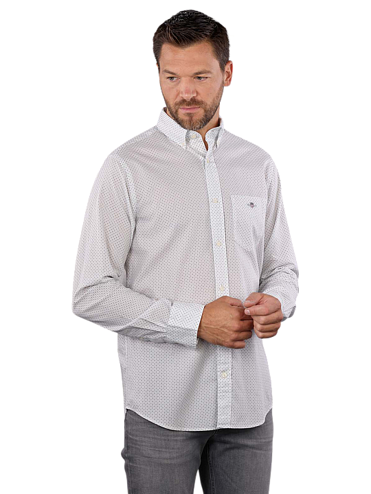 Gant Regular Micro Print Shirt Button Down Herren Hemd